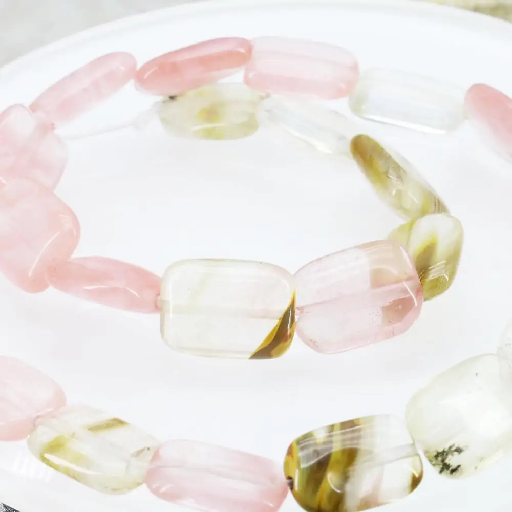 Бусины из разноцветного арбуза и турмалина россыпью ювелирные изделия сделай