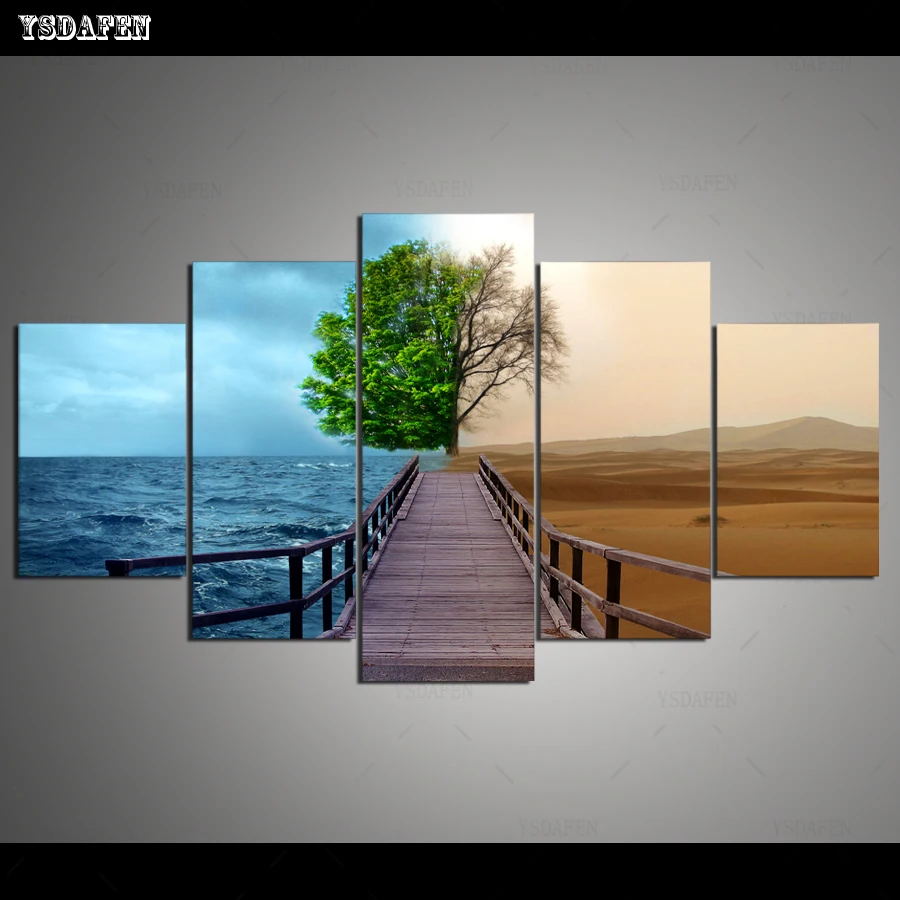 Op de muur HD Печать olieverf модульная фотография пейзаж постер вид помещения декор для
