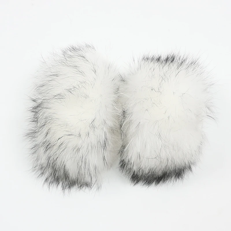 white B raccoon fur OFTBUY натуральный мех с манжетами, большой натуральный мех енота, Лисий мех, зимняя Новинка - Цвет: white B raccoon fur