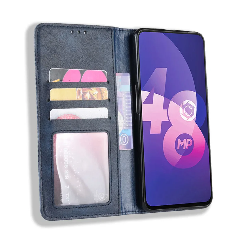 Чехол книжка для OPPO F11 PRO винтажный тонкий кожаный чехол с магнитной застежкой
