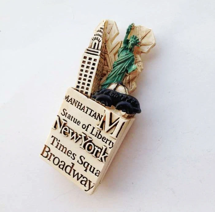 Статуя Свободы Нью Йорк США ТУРИСТИЧЕСКИЙ СУВЕНИР 3D магниты на холодильник