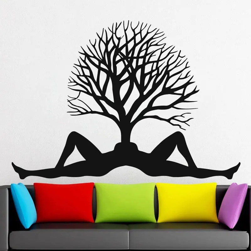 Виниловые наклейки в форме дерева жизни для мужчин и женщин украшения гостиной
