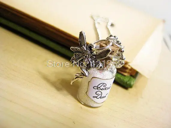 12pcs/lot Pixie Dust Glass Bottle Necklace Glass Vial Pendant Fairy Dust  Charm Pixies Fairy Tale jewelry silver tone - купить по выгодной цене |  AliExpress