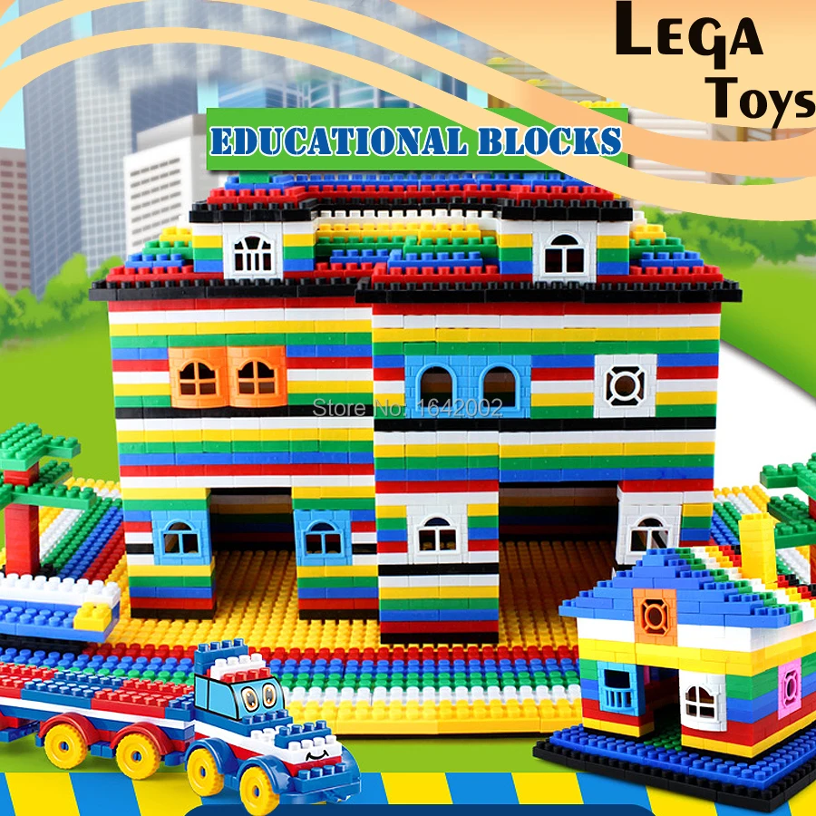172/342Pcs Bulk Brick Building Blocks with Windows and car set Mixed Shape DIY Creative Bricks Kid Educational Toys | Игрушки и хобби