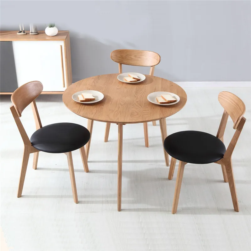 Обеденный стол Обеденная мебель из твердой круглый деревянный журнальный столик