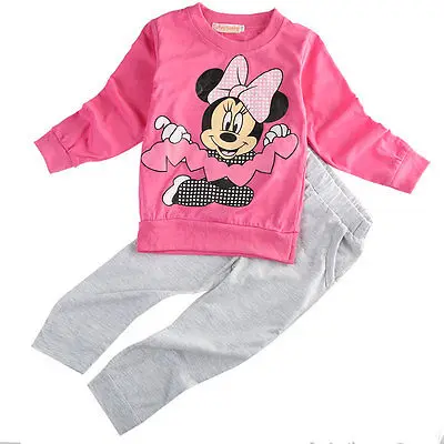 Новинка 2016 комплект одежды для маленьких девочек с милым мультяшным персонажем