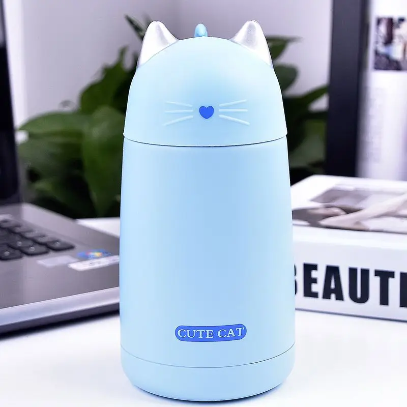 330 мл милый кот термос чашка любовник ребенок кружка портативный Нержавеющая