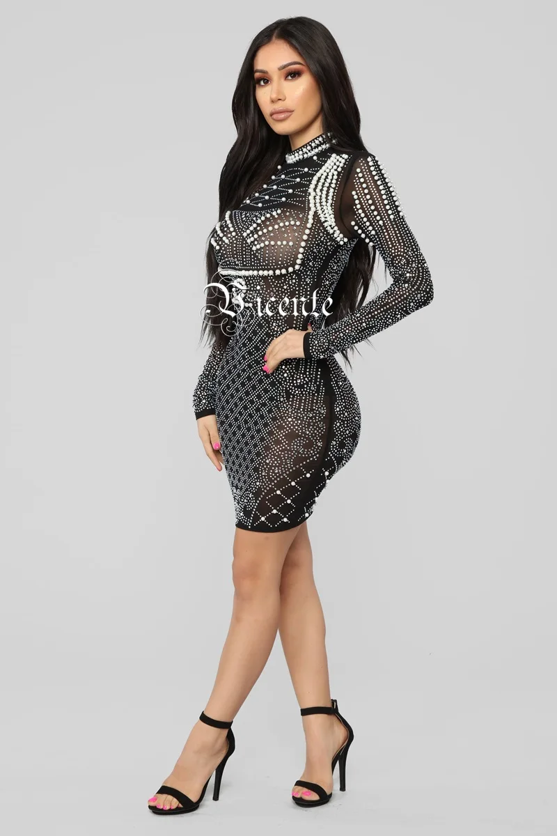 VC Горячая новинка 2019 шикарные бусы жемчужные Украшенные сетки сплайсинга с