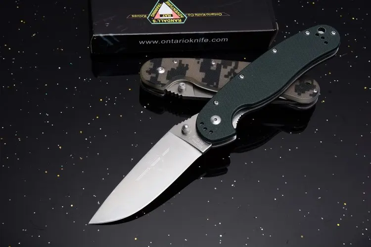 Ontario RAT 1 VOLTRON RAT 1& RAT 2 Тактический складной нож карманные ножи AUS-8 лезвие G10, походный охотничий нож для выживания Открытый EDC инструменты - Цвет: Ontario RAT 1