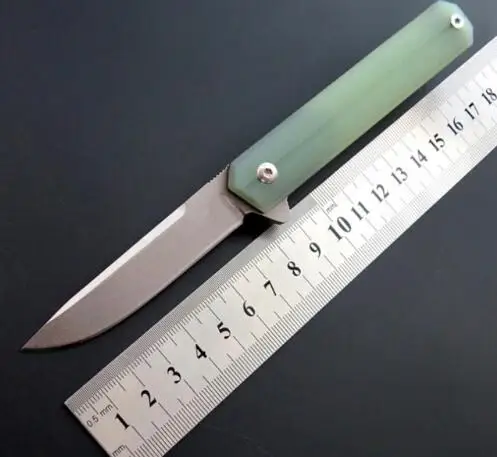 Зеленый Высококачественный складной нож EF64 D2 лезвие G10 ручка карманный тактический Кемпинг Флиппер рыболовные ножи Открытый EDC ручные инструменты и подарочная коробка - Цвет: Зеленый