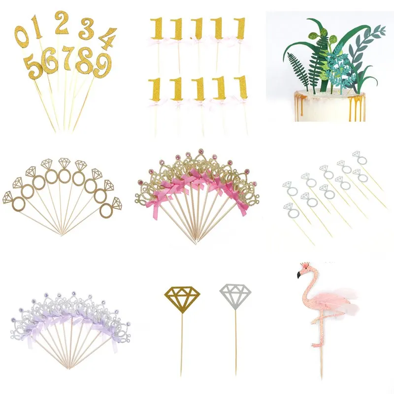 2019 Топпер для торта С Днем Рождения акриловое украшение с надписью золотого и