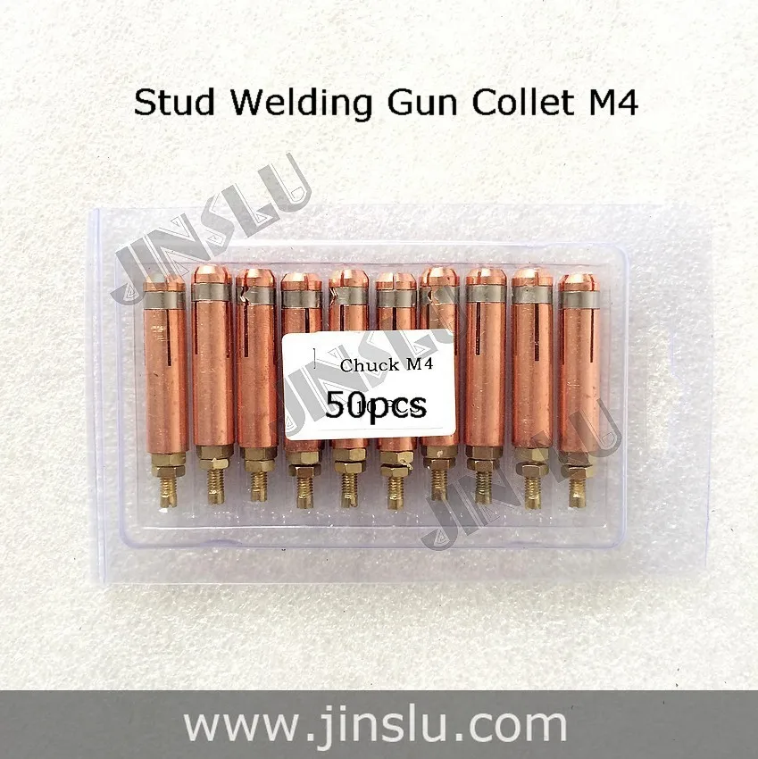 Collet M4 for Capacitor Discharge CD Stud Welding Gun Welding Torch for Stud Welding 50pcs JINSLU