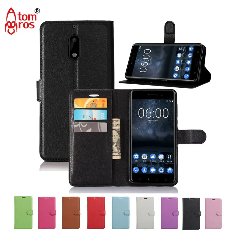 Роскошный кожаный флип чехол для Nokia 3 5.2 &quotкрышка кошелек сумка Подставки