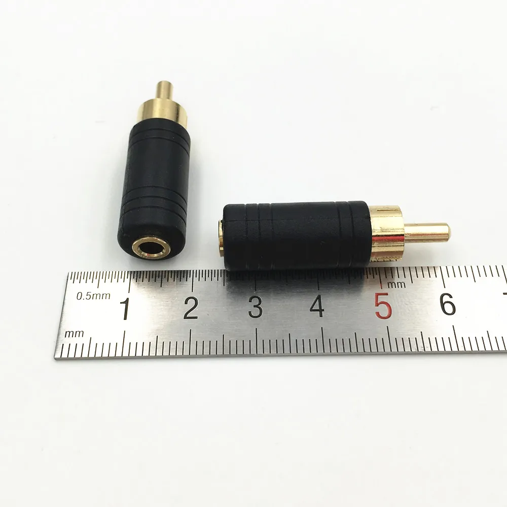 8 шт позолоченный RCA штекер до 3 5 мм моно Гнездовой разъем прямой AV аудио