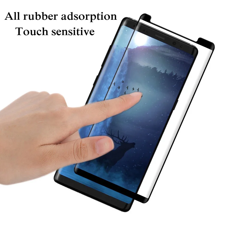 9H 3D полное покрытие клеевое закаленное стекло для SAMSUNG Galaxy Note 8 9 Note9 S8 S9 PLUS Note8