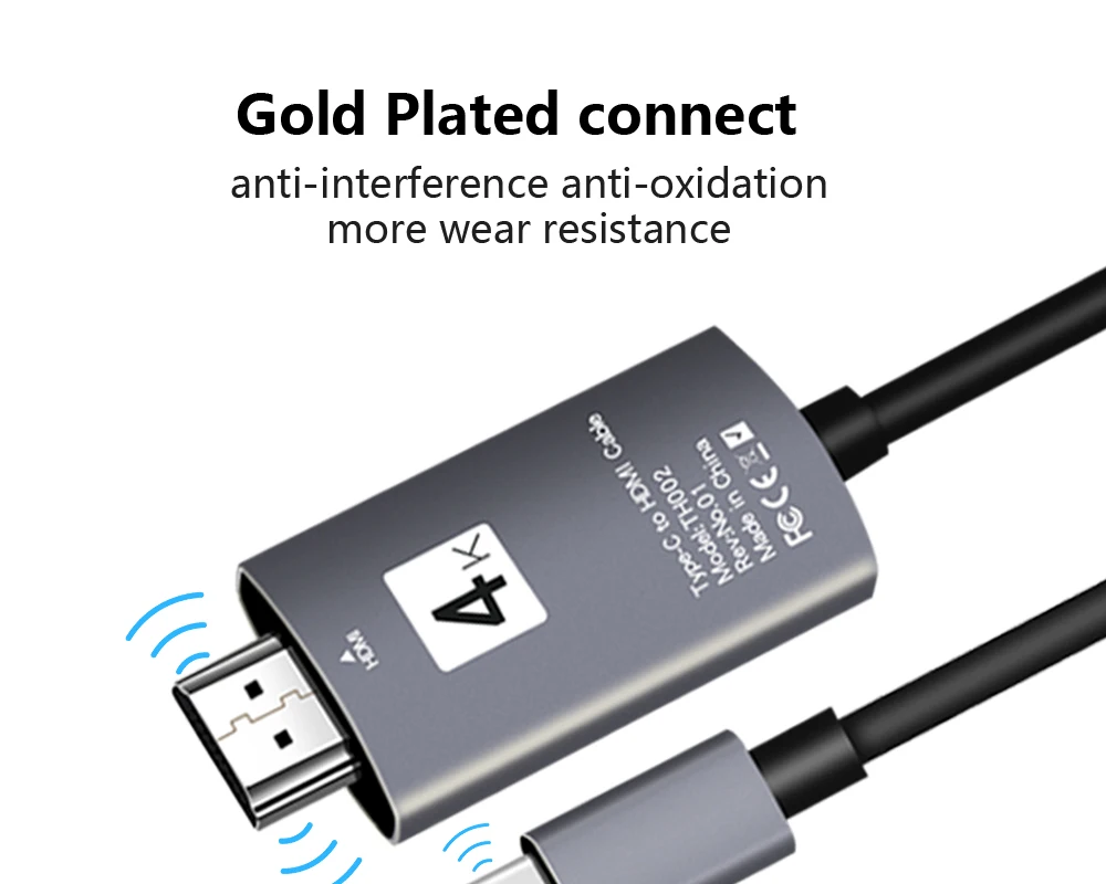 USB C к HDMI кабель type-C к HDMI адаптер Thunderbolt 3 для Macbook iPad Pro huawei P30 P20 Pro 4K Video USBC USB 4K Ultra