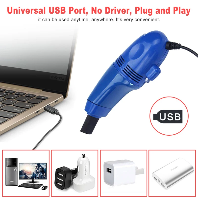 Полезная Мини Компьютерная вакуумная USB клавиатура щетка Очиститель Щетка для ноутбука пылеочиститель набор бытовой чистящий инструмент