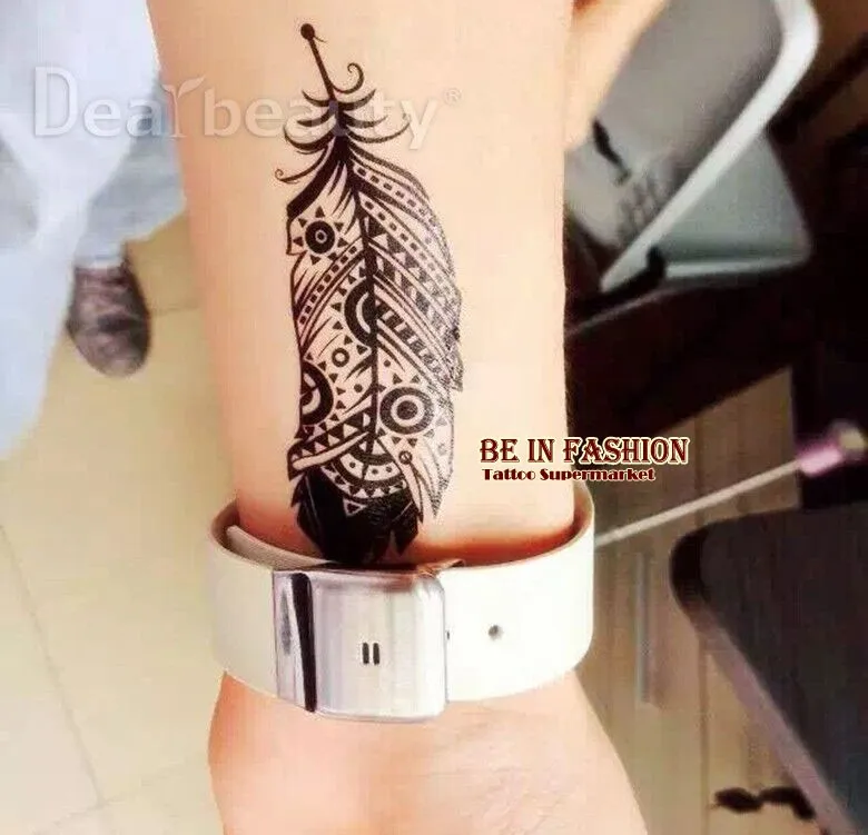 Одна часть быстрая водостойкая Татуировка Для женщин белый Henna кружева браслет с бабочкой цепи Ср Люкс ременное тату Стикеры J019
