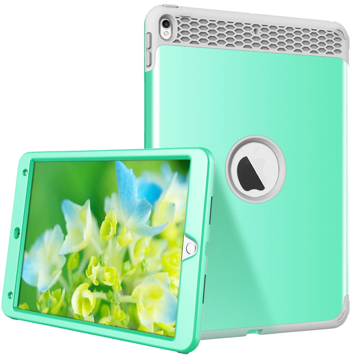 Mint Grey Для iPad Air 3 /iPad Pro 10," чехол сверхпрочный ударопрочный Прочный Гибридный трехслойный защитный чехол - Цвет: Mint Grey