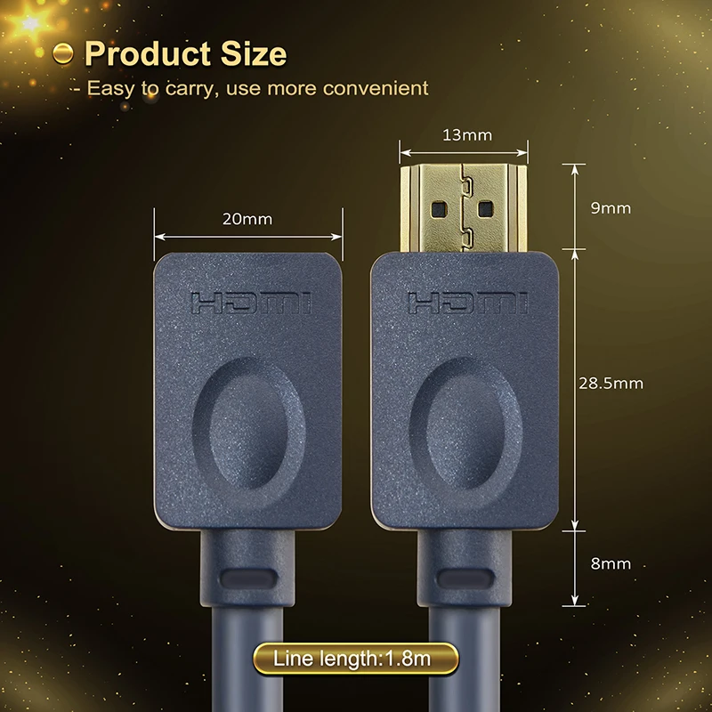 Кабель-удлинитель HDMI 4k 2,0 60Hz 3D UHD Pro HDMI M/F УДЛИНИТЕЛЬ CL3 тройной экранирующий кабель для HDTV PC мониторов C121