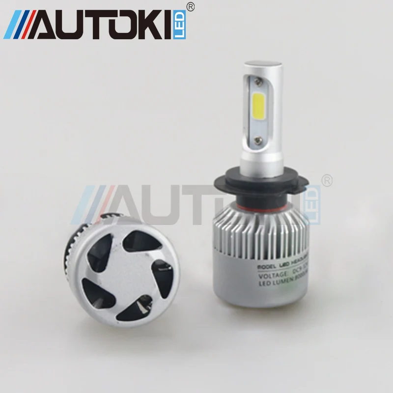 

2x Plug&Play COB H7 LED Headlight 72W 8000LM All In One Car LED Headlights Bulb Head Lamp Fog Light 12V Auto Replacement Parts