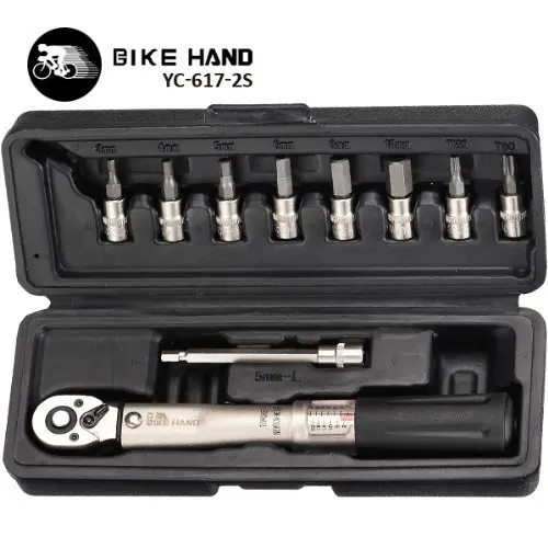Профессиональный тайваньский BIKEHAND YC-617-2S велосипедный динамометрический ключ для велосипеда, шестигранный ключ, набор гаечных ключей, набор инструментов для ремонта велосипеда