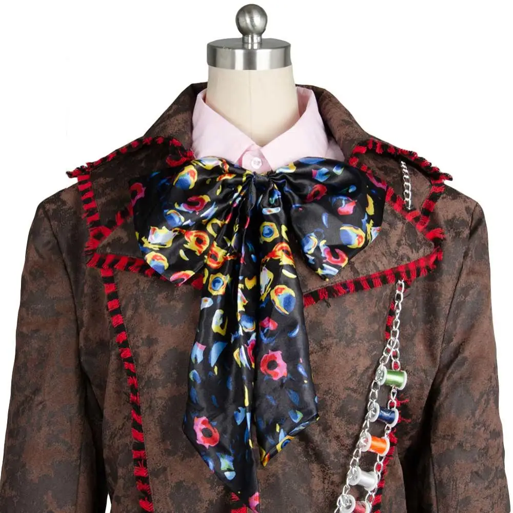 Костюм для косплея Алисы костюм Джонни Депп Сумасшедший Хэттер куртка брюки