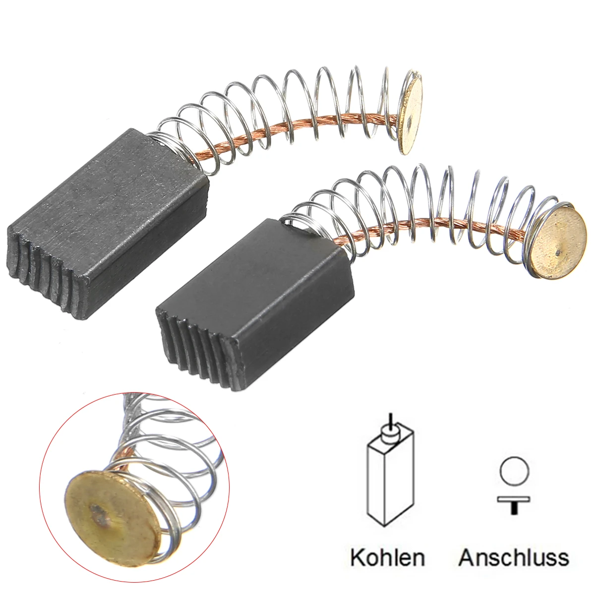 Угольные щетки для электродвигателей 2 шт. угольные двигателей 5 мм * 8 16