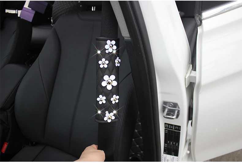 Кожаный автомобиль Seatblet переключения ручного тормоза крышка набор рулевого колеса шеи Подушка для поддержки поясницы солнцезащитный козырек тканевая сумка Противоскользящий коврик