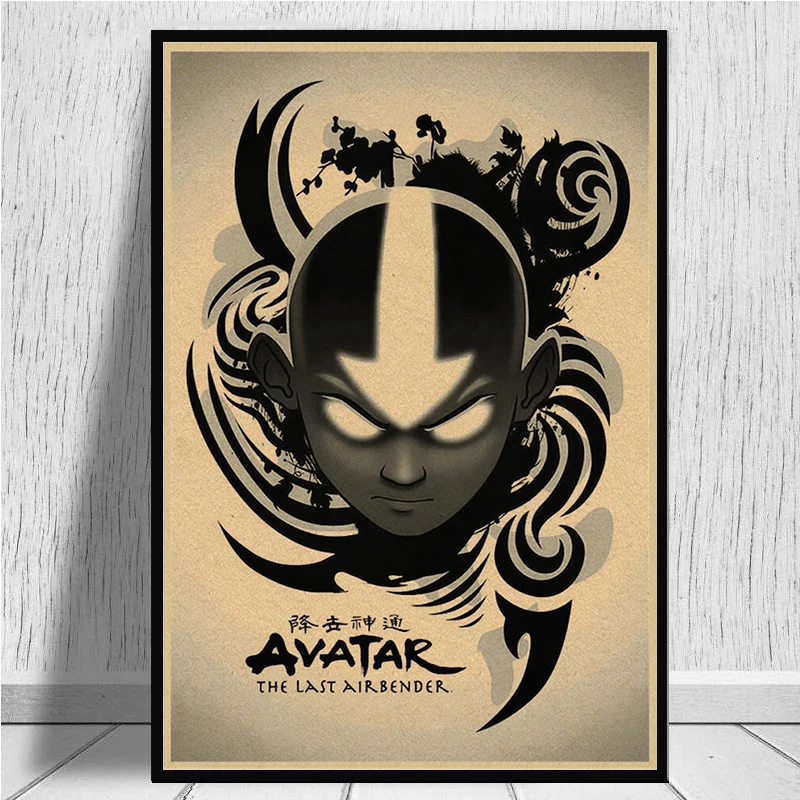 Аватар Последний Airbender Aang Katara мультфильм крафт-плакаты и печать настенная живопись Настенная картина для гостиной домашний декор