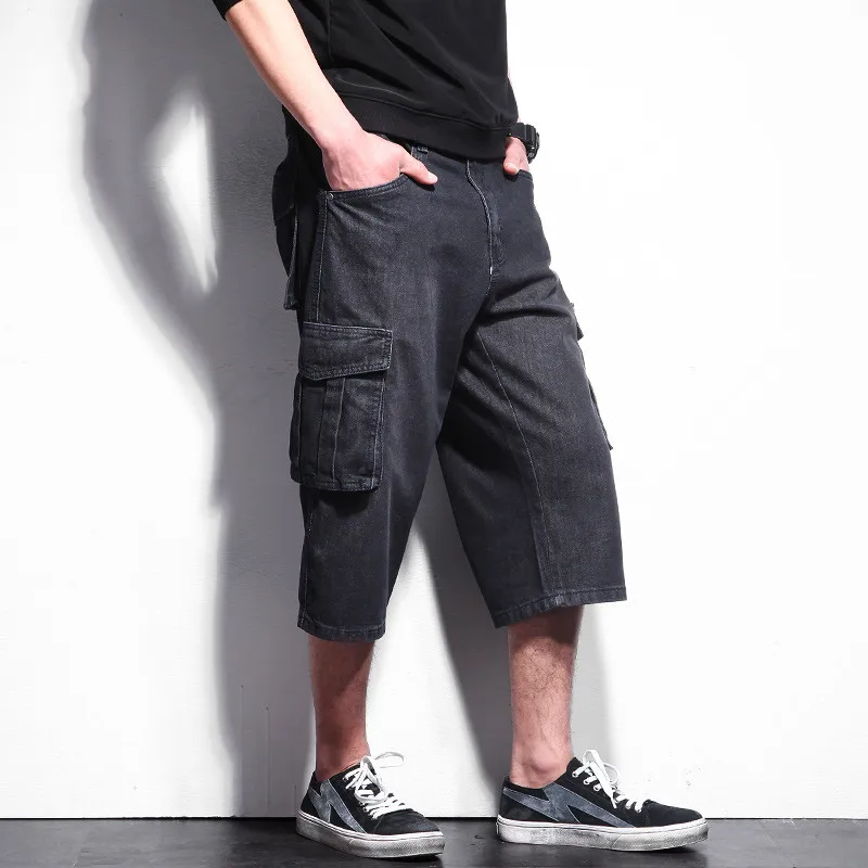 Шорты карго Idopy мужские джинсовые классические брюки из денима в винтажном стиле