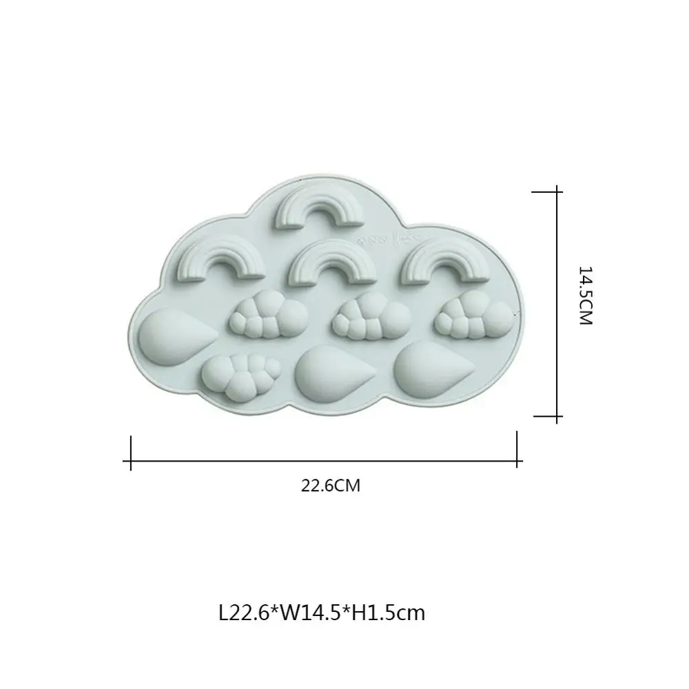 E-doo Rainbow Cloud Silicone Ice Cube Tray Candy Chocolate Mold for Freezer Baking Sugar Craft Cake Decoration | Дом и сад