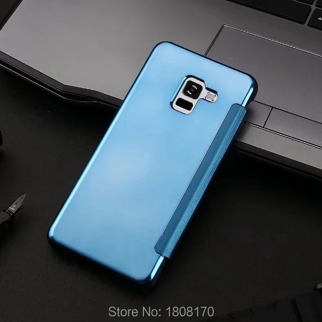 Кожаный чехол C-Ku Bling Mirror металлический флип-кейс для Samsung Galaxy (A8 A5 A7) 2018 A8 Plus