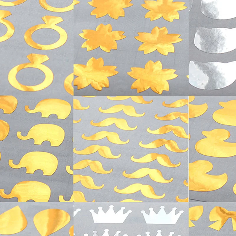 1 Pc Golden Foil Sticker Stickers For Balloon Cut Letter Wedding Seals Team Bride Shower Cards Gift Bags Decor | Дом и сад
