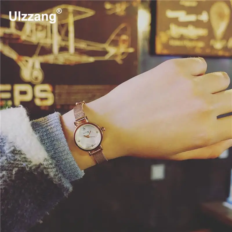 Мини-циферблат небольшой циферблат ультра тонкий розовое золото серебро сплав