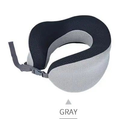 Clpaizi подушка для путешествий, мягкие и удобные для путешествий Memory Foam подушка на шею для Портативный для отдыха на открытом воздухе U формы из пены с эффектом памяти D30 - Цвет: Gray