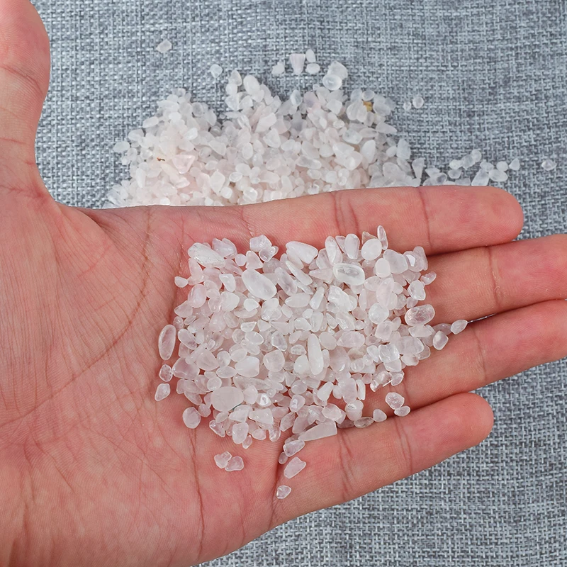 Натуральный драгоценный камень розовый кварц дробленые камни 100 г минерал чип