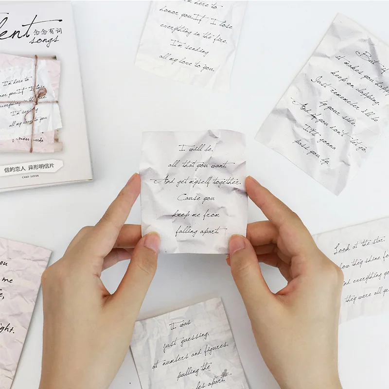 30pcs/lot English Letters Postcard Message Notes Memo Cards Paper Bookmark Envelop Gift Wish Card Stationery|letter paper stationery|letter