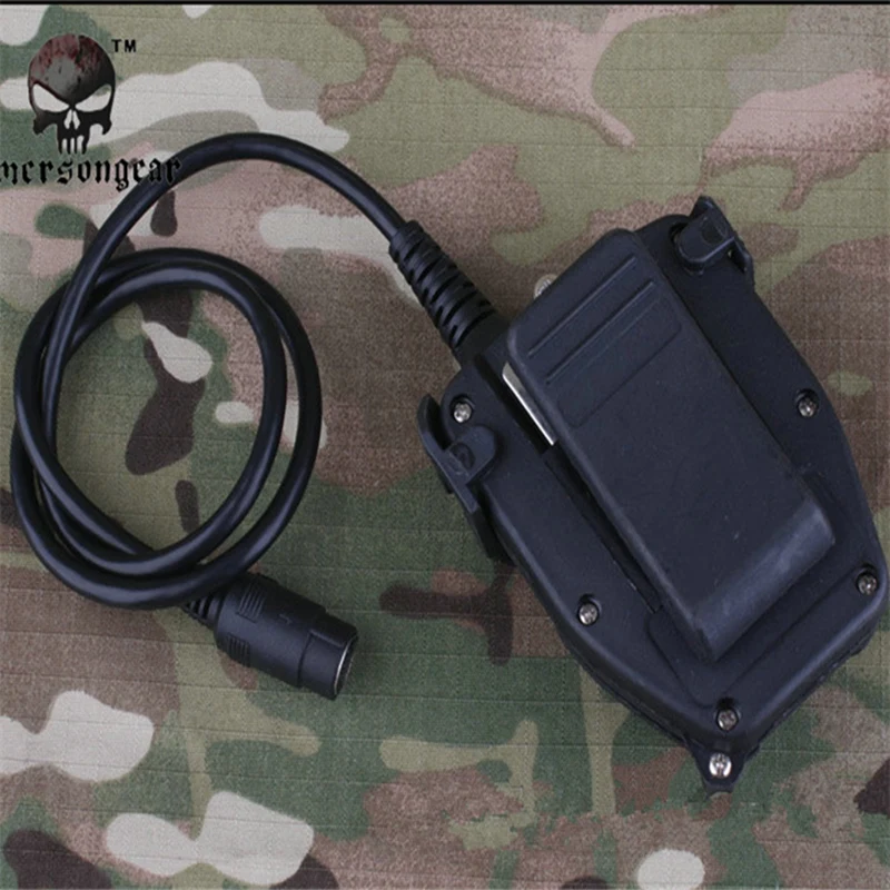 Тактические наушники EmersonGear Peltor PTT гарнитура Push To адаптер радио Страйкбольное