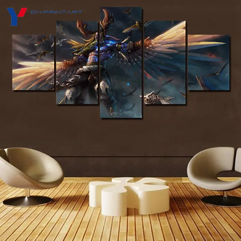 Картина malfuron Stormrage Wow 5 панелей Настенная картина для гостиной украшение дома