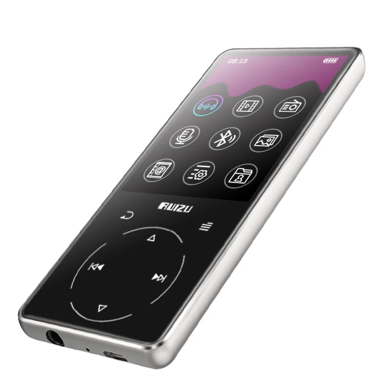 RUIZU MP3 плеер с bluetooth 4,2 и 2,4 экраном сенсорные клавиши hifi fm радио мини Спорт MP 3 музыкальный плеер портативный металлический walkman