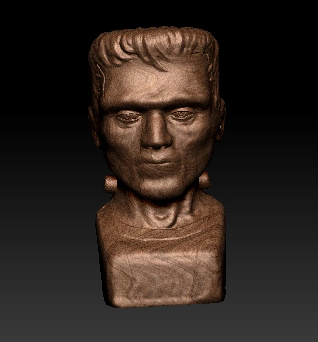 

New 3D model for 3D relief sculpture cnc machine in STL format Phrenology Bust