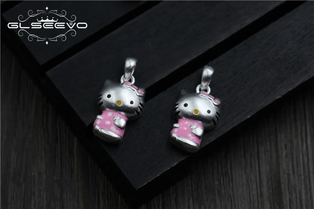 5pcs 925 Sterling Silver Charms Bracelet Necklace Cute Cat For Jewelry Making Pendant Diy XA0242 | Украшения и аксессуары