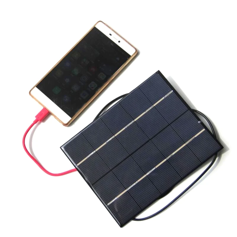 Солнечная панель BUHESHUI 3 5 Вт В солнечная батарея с основанием DC3.5 мм для 18650