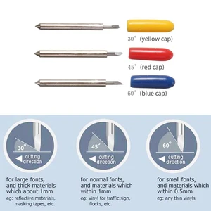 Режущий плоттер Roland Cricut 10x, Карбидное вольфрамовое лезвие, нож для резки виниловой пленки, 30 45 60, смещение градусов 0,25 мм