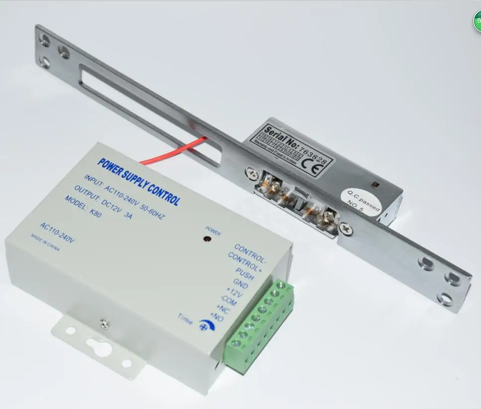 С Питание адаптер длинные узкие плиты двери блокировка ворот Электрический Strike