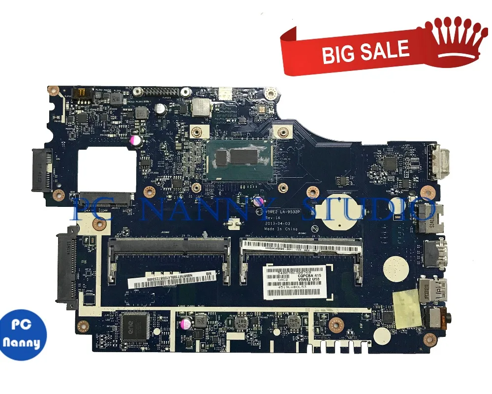 Pcnanny para Acer Aspire E1532 E1-532p Computador Portátil Placa-mãe Nbmfm1100l V5we2 La-9532p Ddr3l 2955u Computador Portátil Notebook Mainboard Testado Placa-mãe para notebook