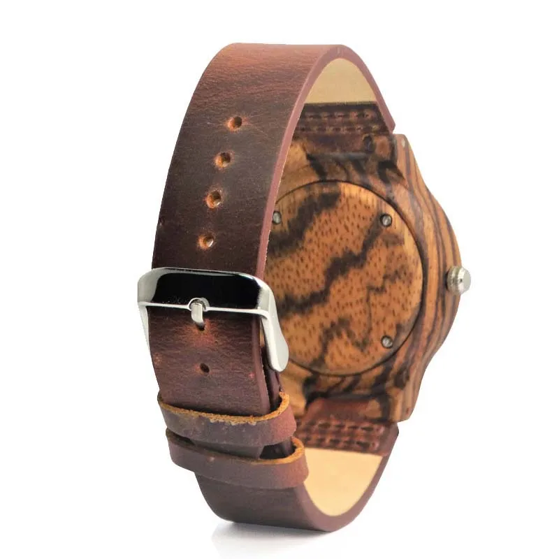 Деревянные часы для мужчин и женщин модные рождественские подарки в коробке идеи