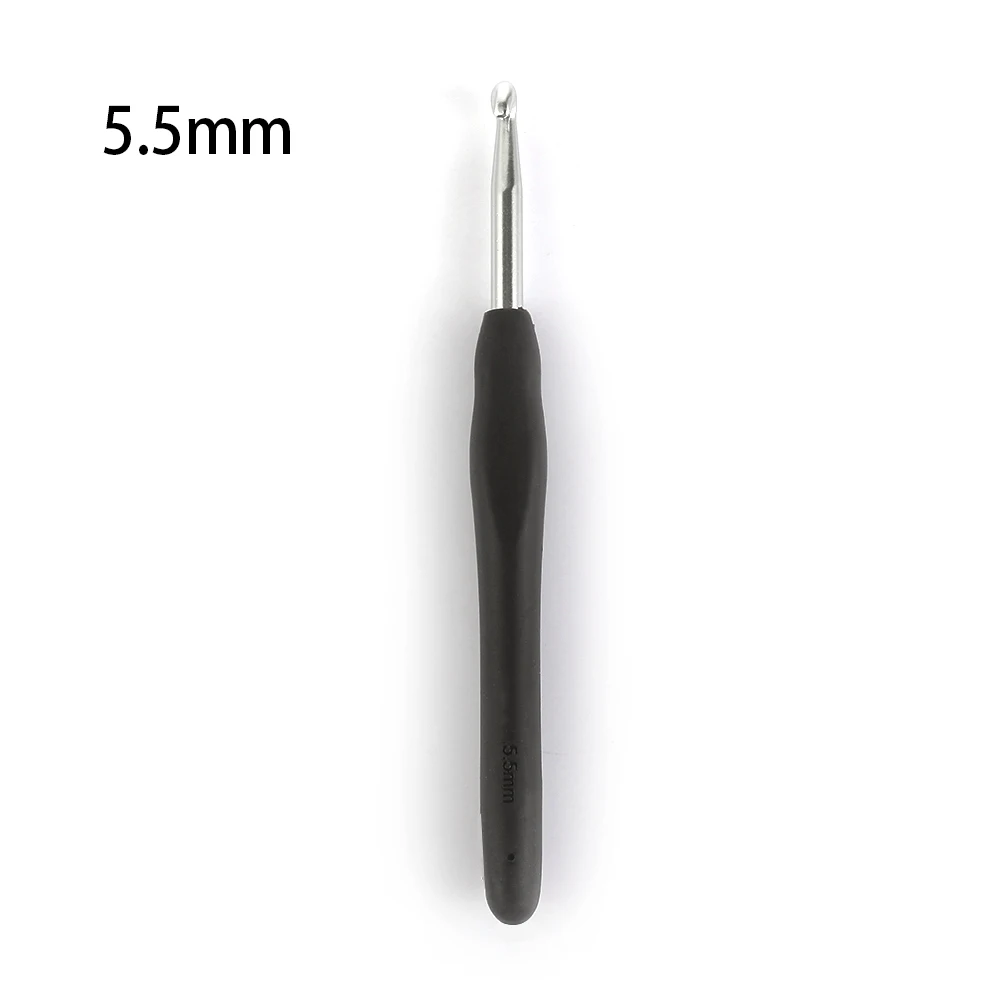 5.5mm 2,0-10 мм алюминиевые спицы для вязания Мягкая рукоятка с эргономичной ручкой крючок для вязания вплетать в пряжу спицы для вязания своими руками - Цвет: 5.5mm