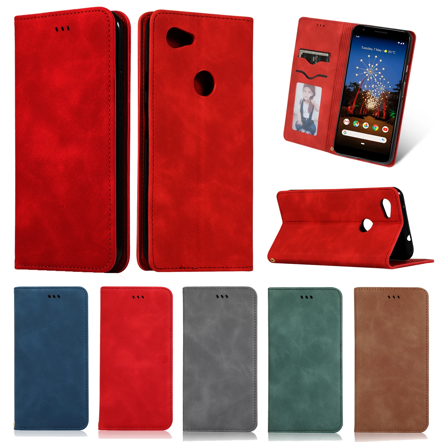 Роскошные чехлы для телефонов из искусственной кожи Google Pixel 3 3A XL винтажный